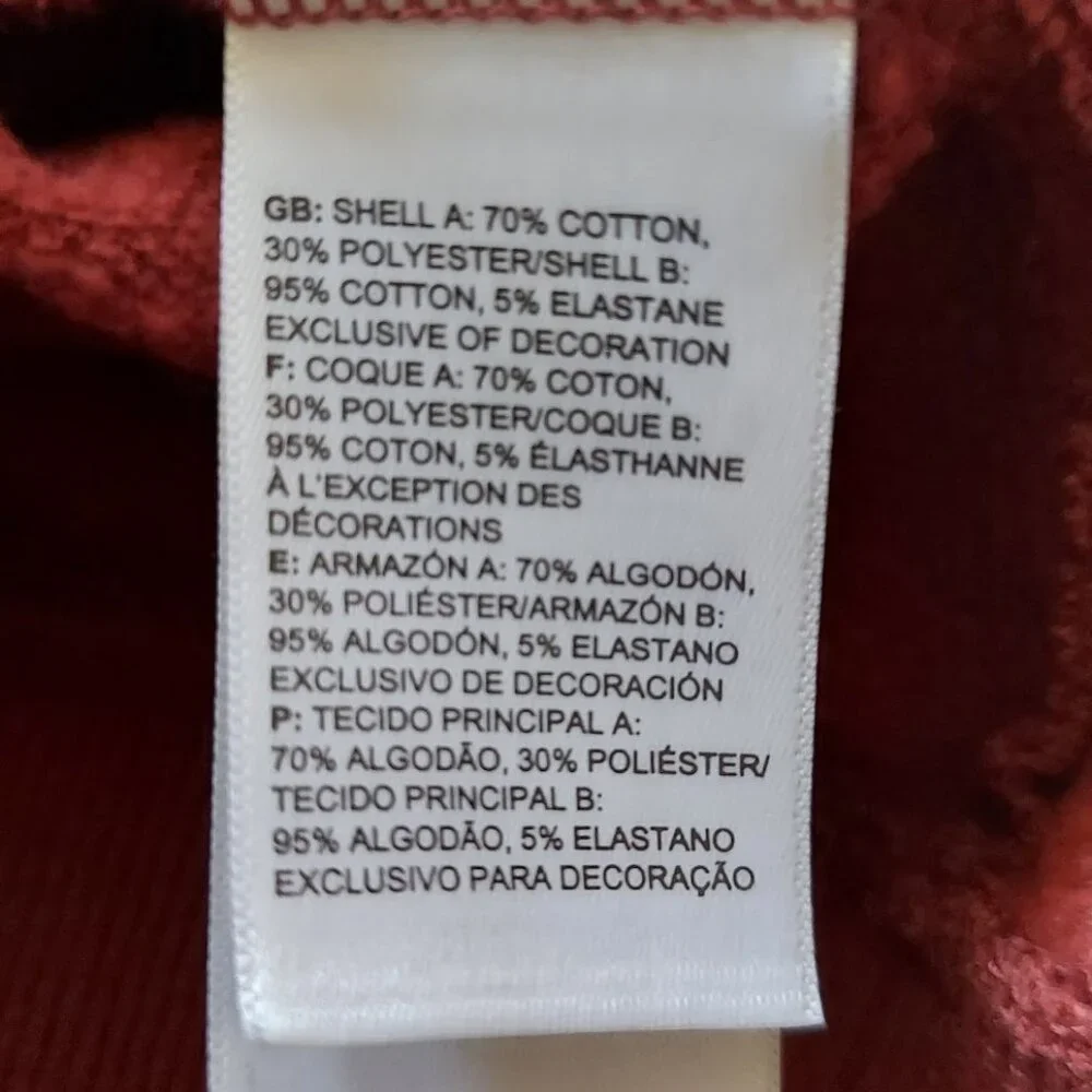 The North Face Logo Pullover Hooded Sweatshirt Mens Size Small Maroon Red